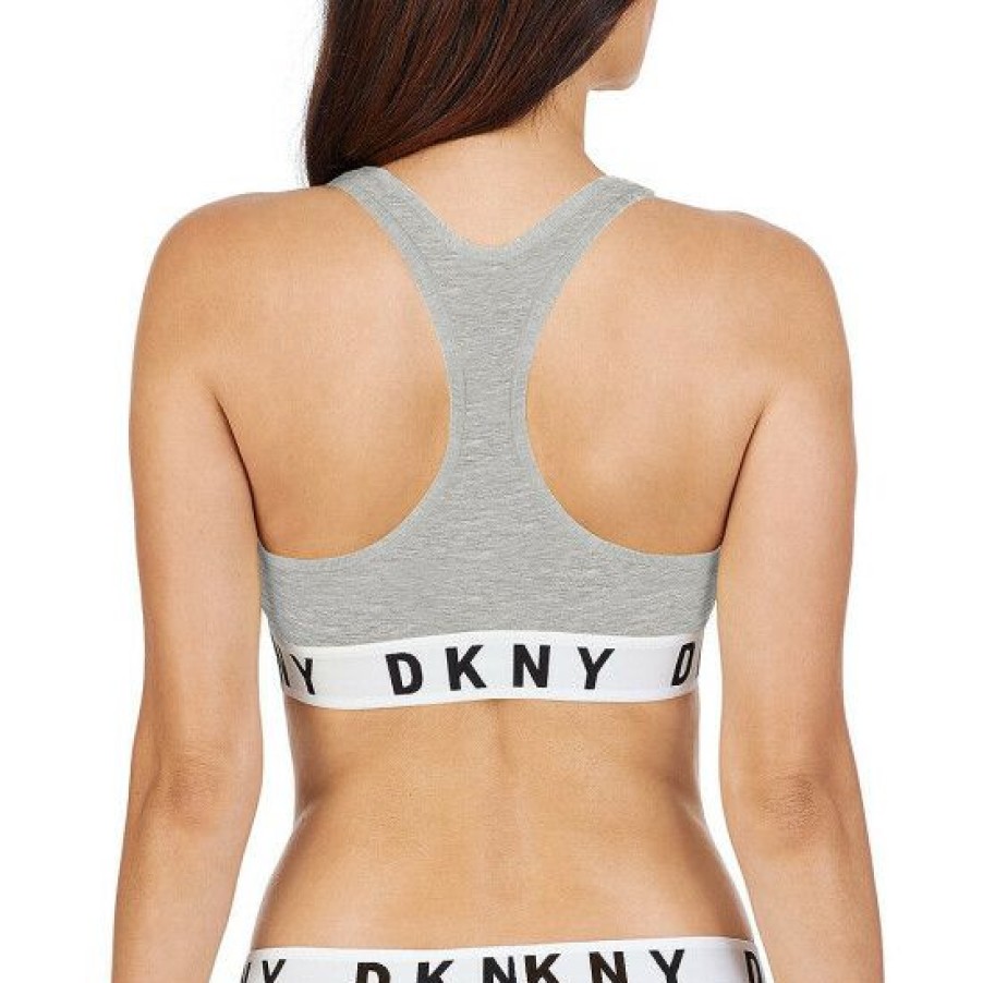 Lingerie * | Budget Dkny Logo Band Boyfriend Racerback Seamless Bralette