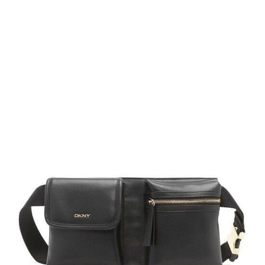 Women'S Clothing * | Promo Dkny Brook Leather Sling Belt Bag