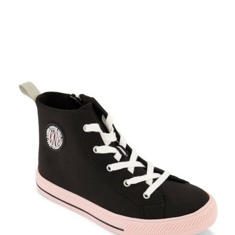 Shoes * | Best Sale Dkny Girls' Hannah High-Top Sneakers (Youth) Black