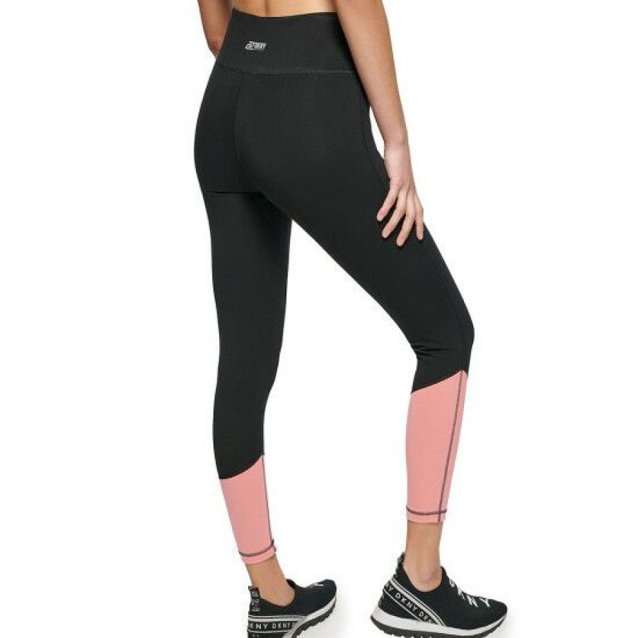 Women'S Clothing * | Discount Dkny Sport Color Block Logo High Waist Leggings Watermelon