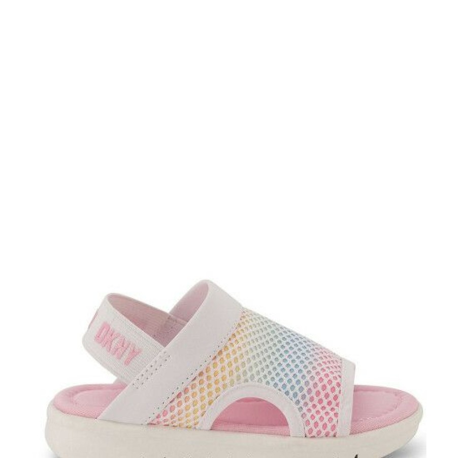 Shoes * | Wholesale Dkny Girls' Josie Mesh Sandals (Toddler) Pink Multi