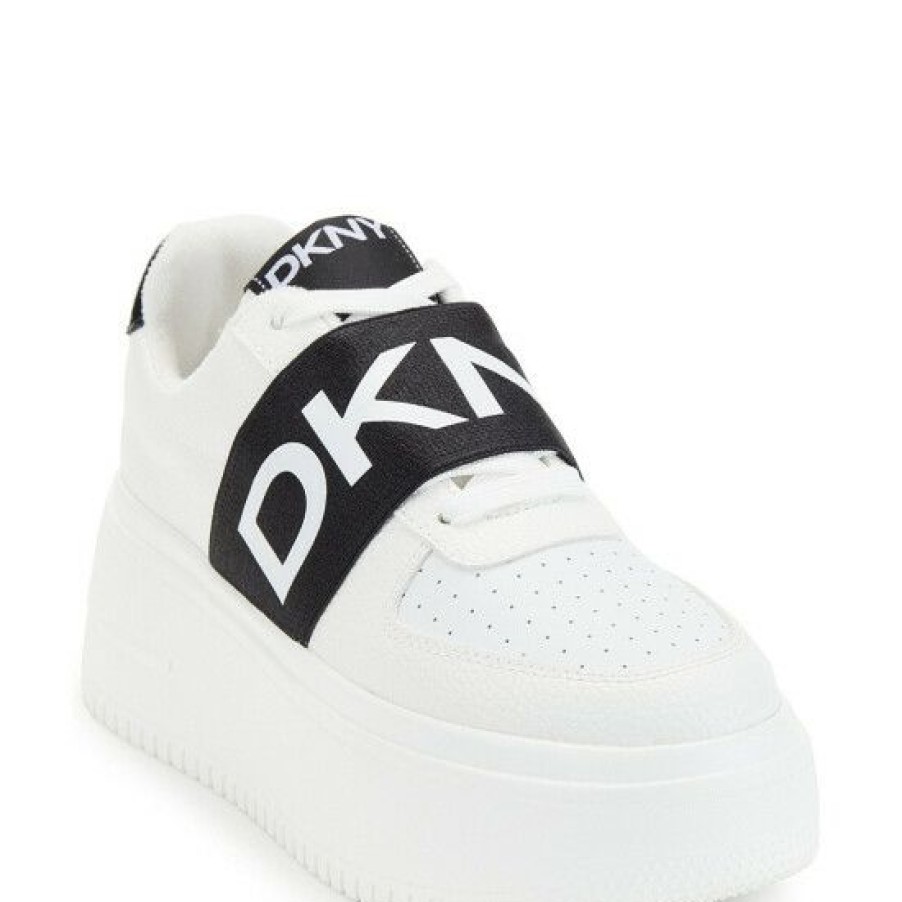 Shoes * | Best Pirce Dkny Madigan Slip Logo Platform Sneakers