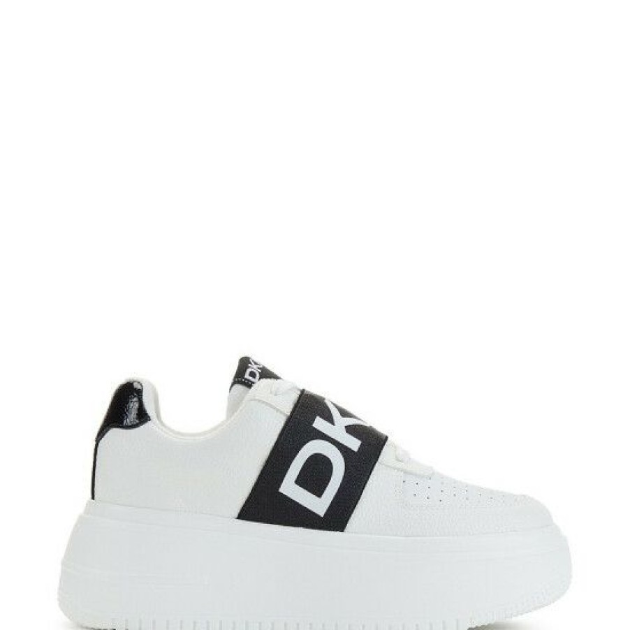 Shoes * | Best Pirce Dkny Madigan Slip Logo Platform Sneakers