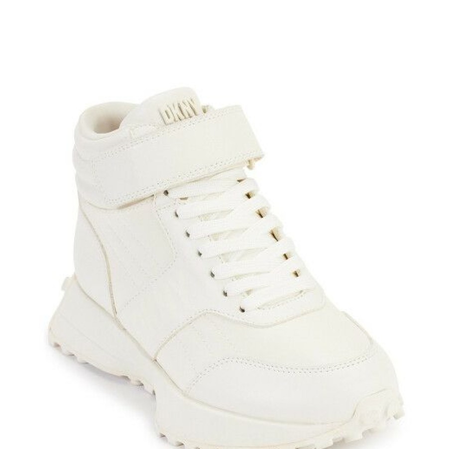 Shoes * | Flash Sale Dkny Noemi Lace-Up Mid Top Sneakers