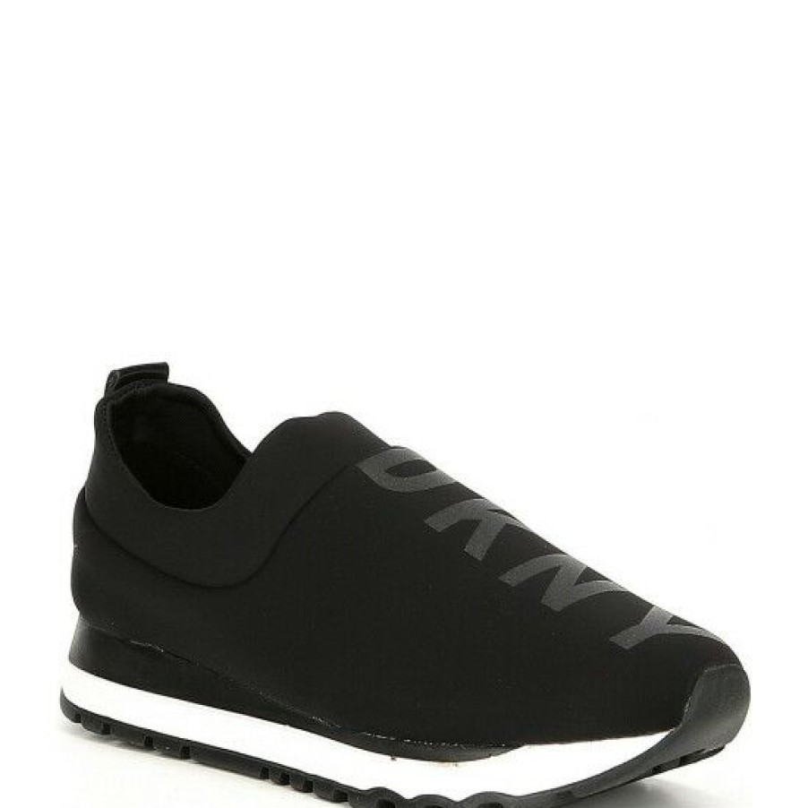 Shoes * | Coupon Dkny Jadyn Logo Slip-On Sneakers Black