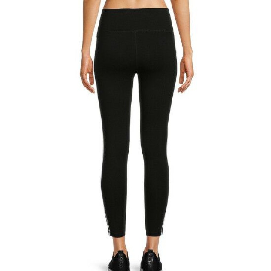 Women'S Clothing * | Best Deal Dkny Sport Repeat Logo Printed High Waisted Leggings Black