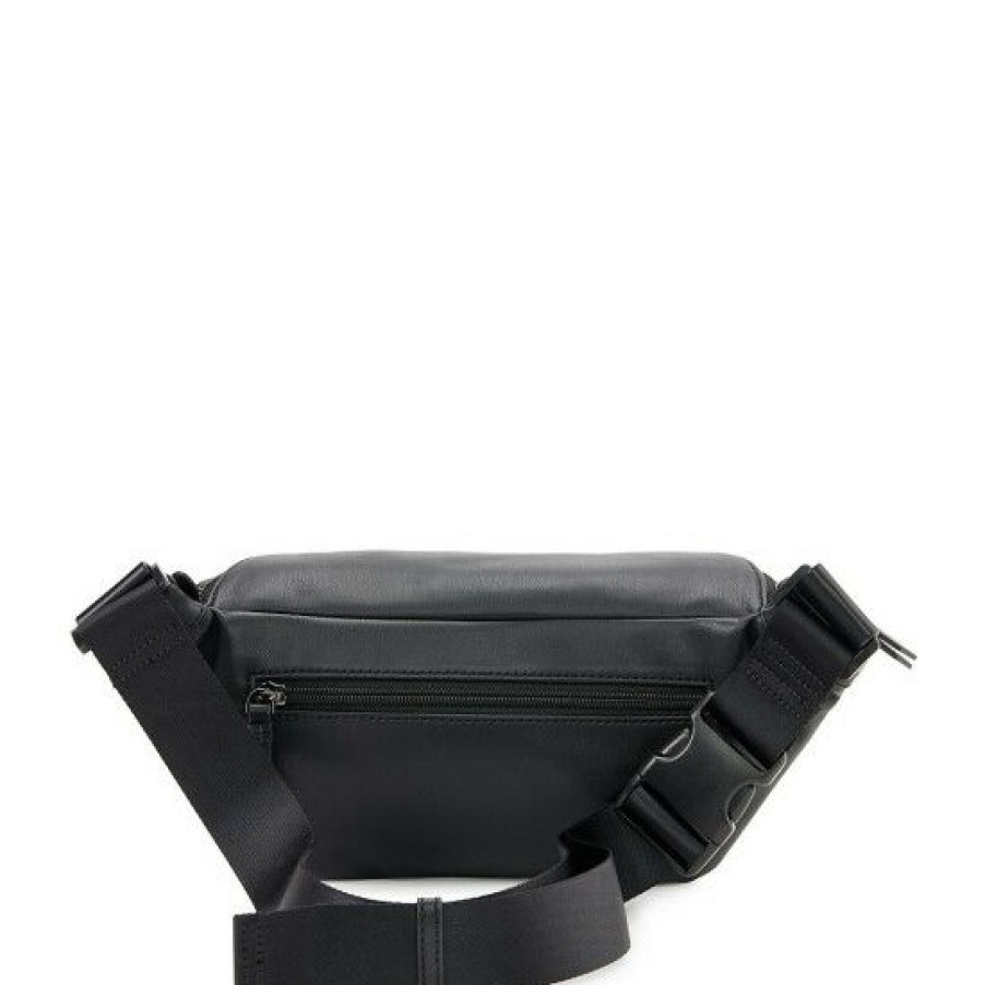 Women'S Clothing * | New Dkny Dnky Tilly Spellout Logo Sling Belt Bag Black