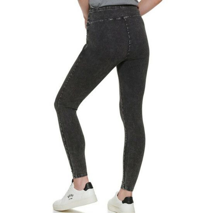 Women'S Clothing * | Hot Sale Dkny Jeans Acid Wash Mid Rise Pull-On Leggings