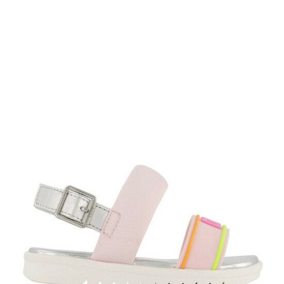 Shoes * | Cheapest Dkny Girls' Josie Mold Logo Detail Sandals (Toddler) Blush