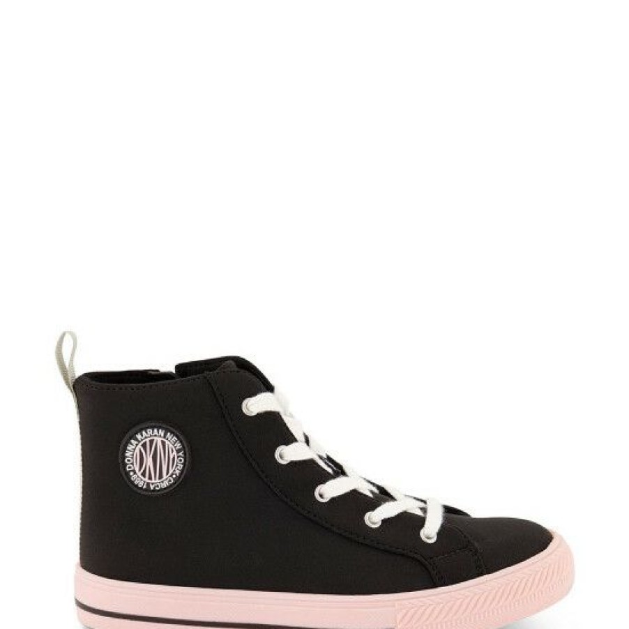 Shoes * | Outlet Dkny Girls' Hannah High-Top Sneakers (Toddler) Black