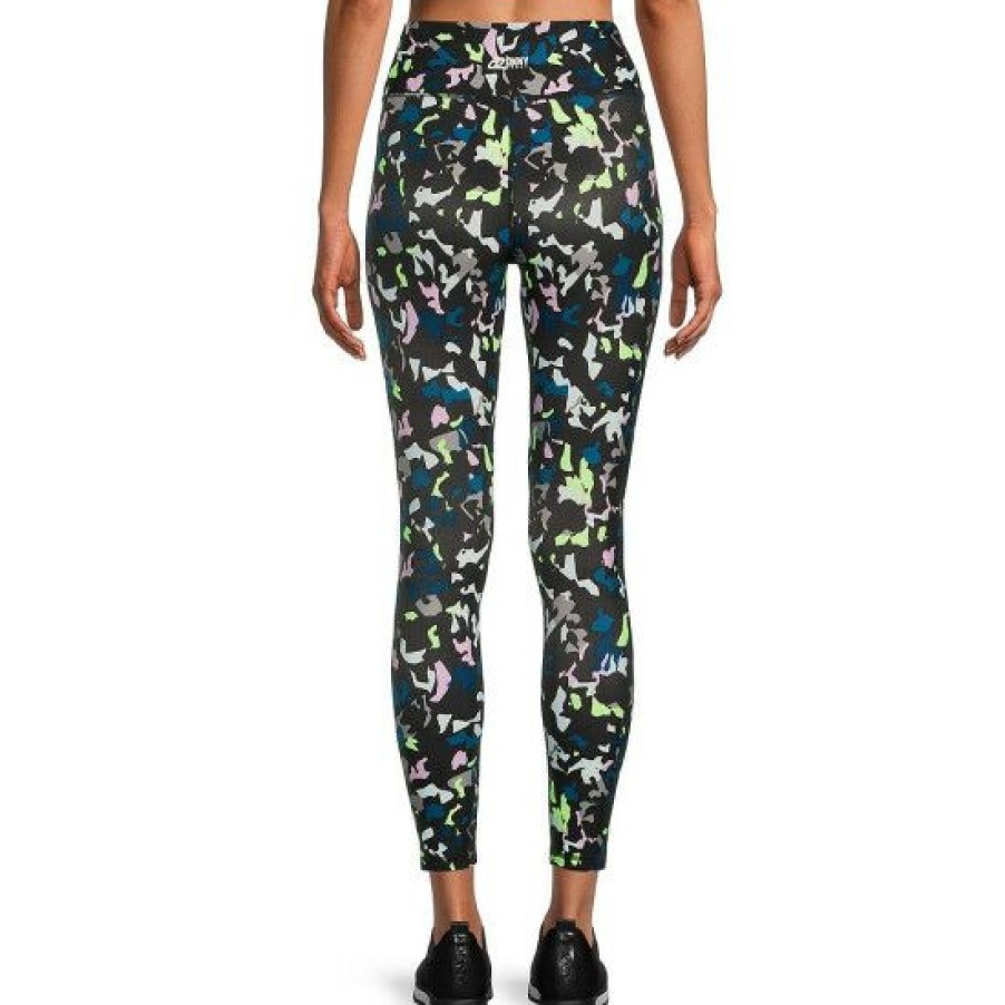 Women'S Clothing * | Best Sale Dkny Sport Print High Waisted Ankle Length Leggings Poseidon Camo