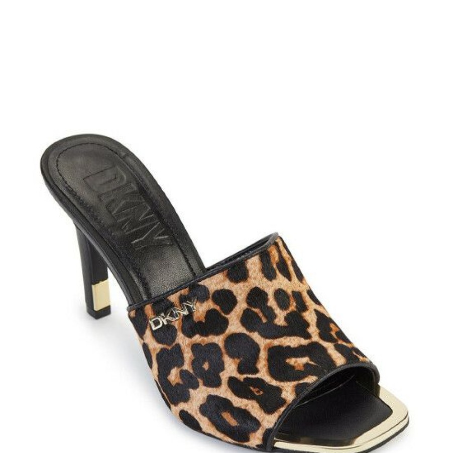 Shoes * | Best Deal Dkny Bronx Print Dress Sandals Leopard