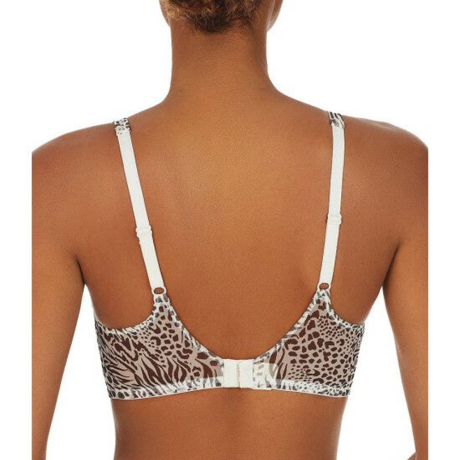 Lingerie * | Buy Dkny Animal Print Mesh Triangle Wire Free Soft Mesh Bralette Mixed Animal