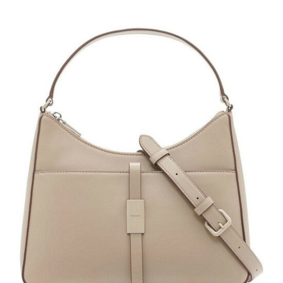 Women'S Clothing * | Hot Sale Dkny Seth Vegan Leather Shoulder Bag