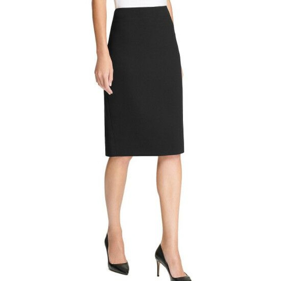 Women'S Clothing * | Deals Dkny High Waisted Pencil Skirt Black