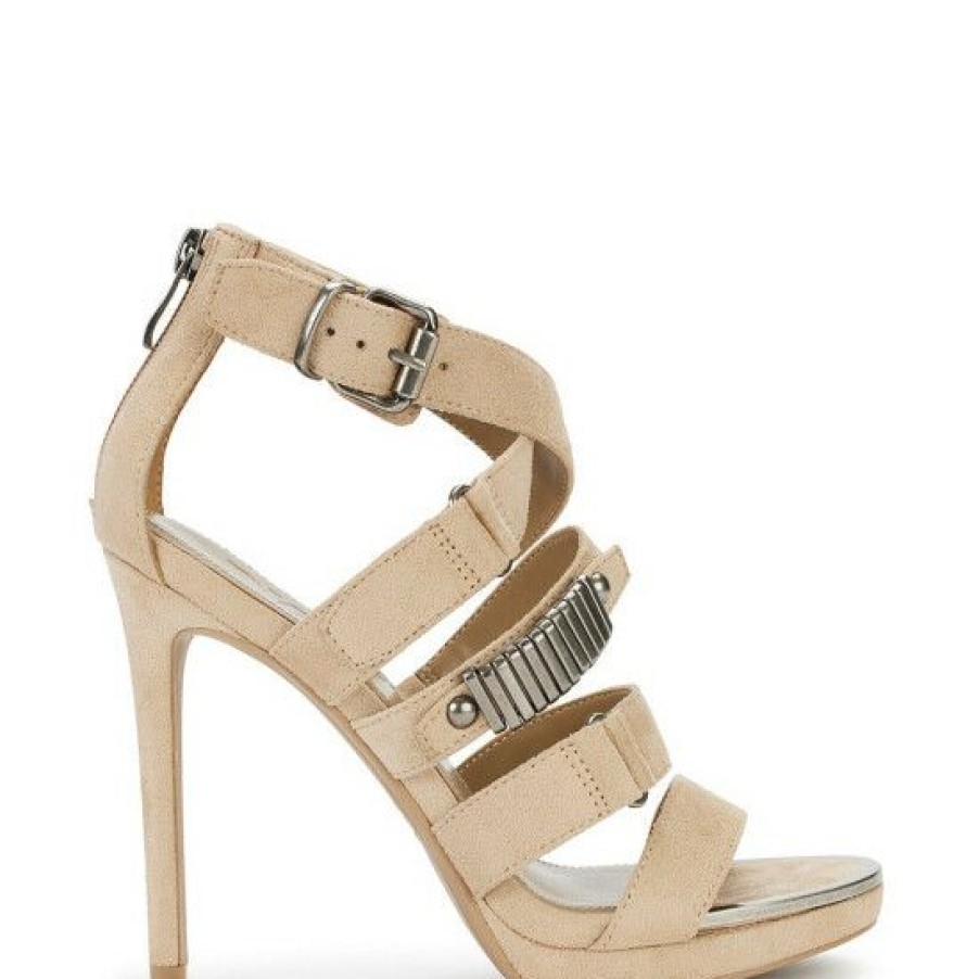 Shoes * | Buy Dkny Deb Strappy Dress Sandals Taupe